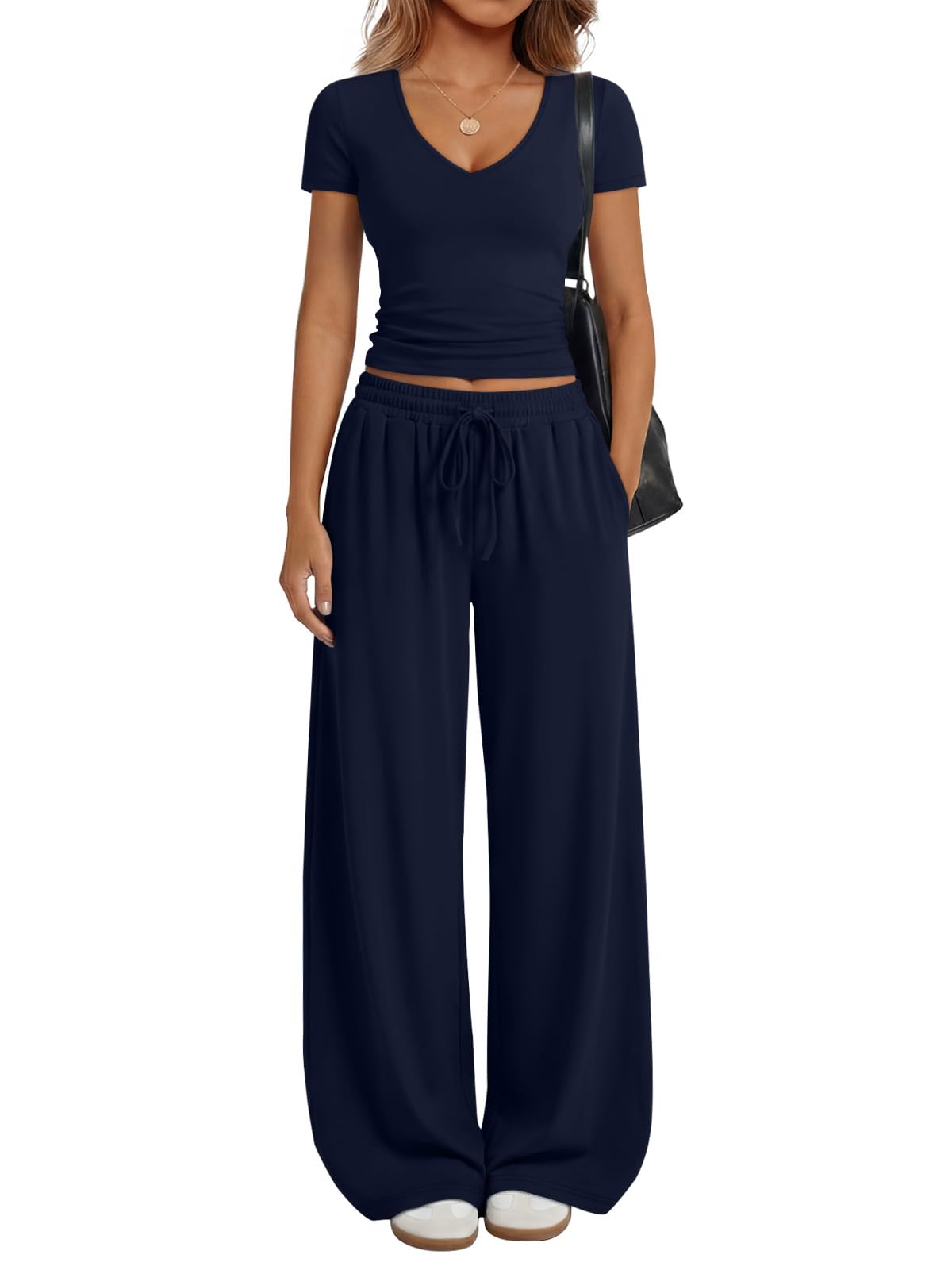 Trendy Queen 2 Piece Lounge Sets for Women Summer Outfits 2026 Fashion Two Piece Loungewear Spring Outfits Clothes
