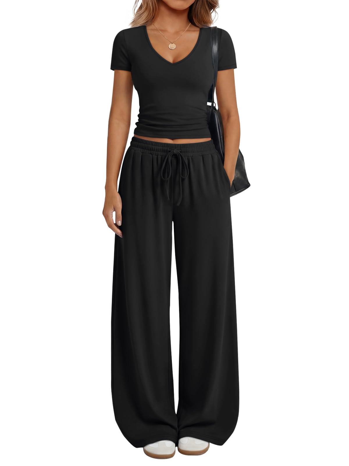 Trendy Queen 2 Piece Lounge Sets for Women Summer Outfits 2026 Fashion Two Piece Loungewear Spring Outfits Clothes