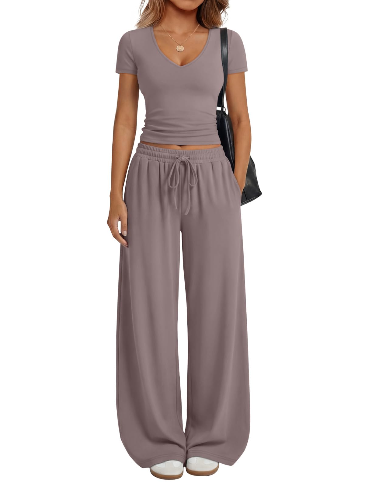 Trendy Queen 2 Piece Lounge Sets for Women Summer Outfits 2026 Fashion Two Piece Loungewear Spring Outfits Clothes