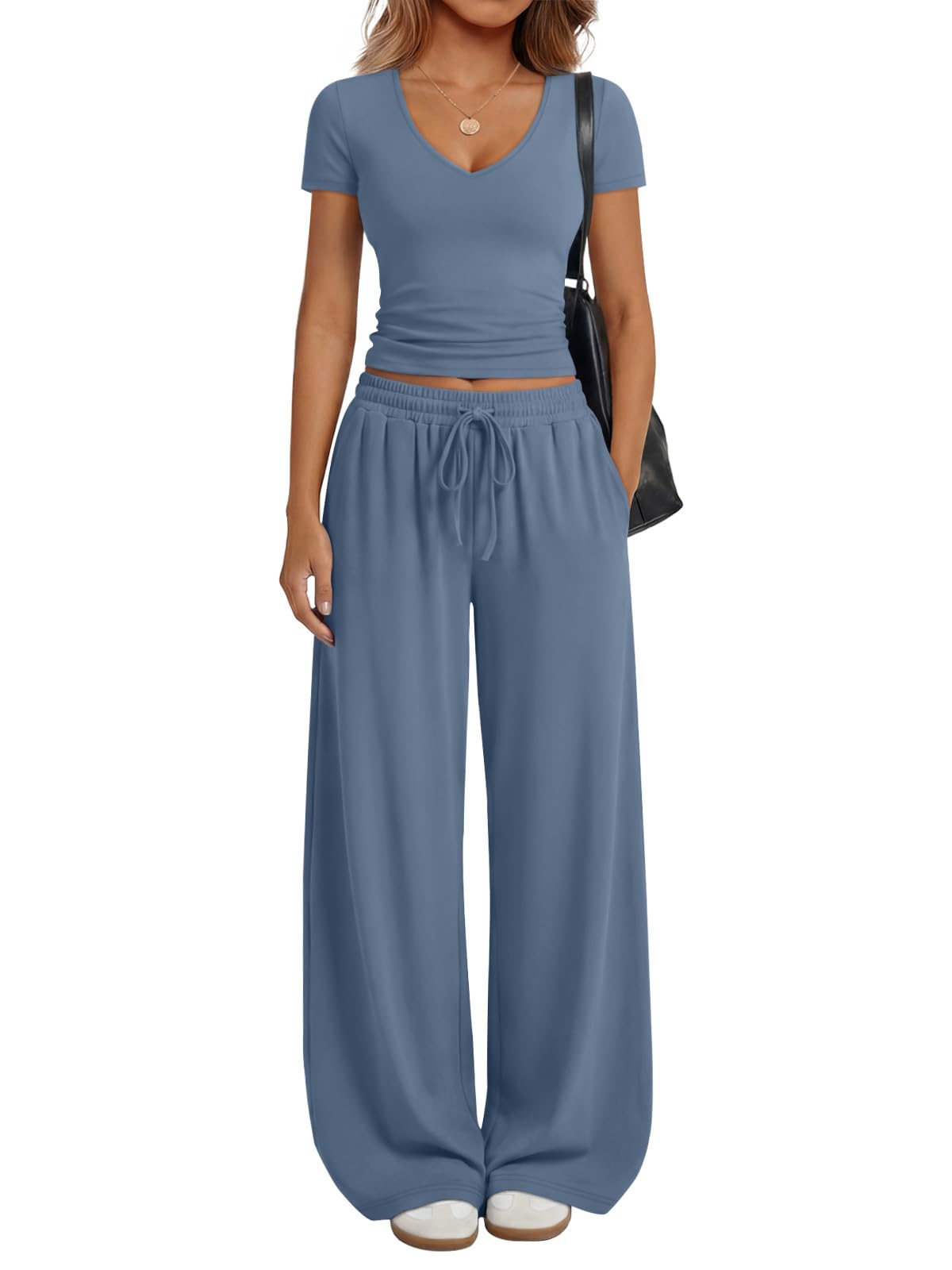 Trendy Queen 2 Piece Lounge Sets for Women Summer Outfits 2026 Fashion Two Piece Loungewear Spring Outfits Clothes