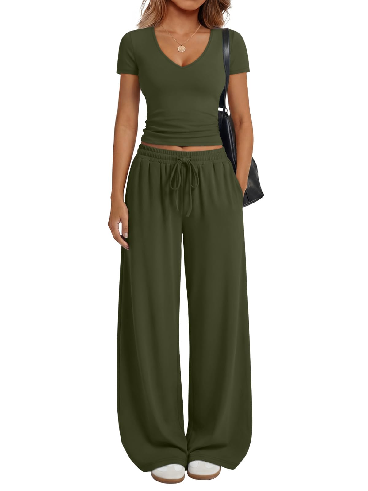 Trendy Queen 2 Piece Lounge Sets for Women Summer Outfits 2026 Fashion Two Piece Loungewear Spring Outfits Clothes