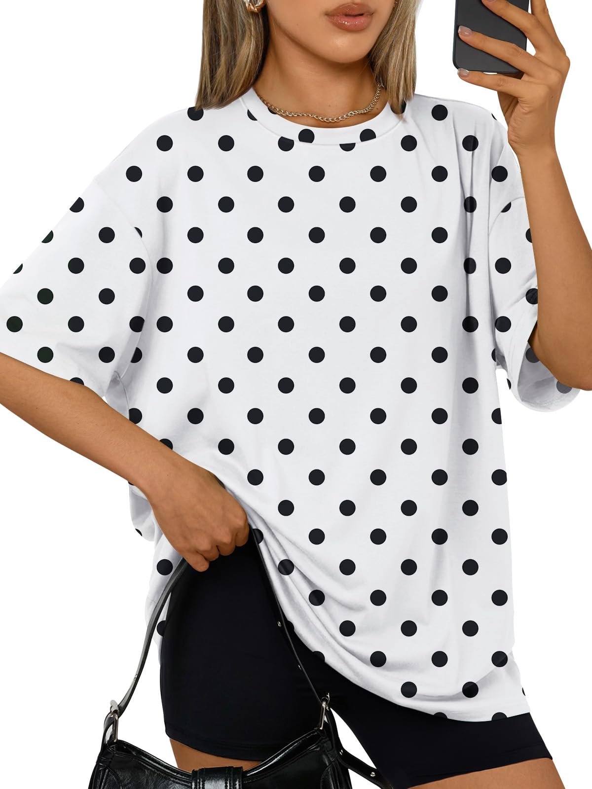 Trendy Queen Womens Oversized Summer T-Shirts Plus Size Short Sleeves Workout Tops