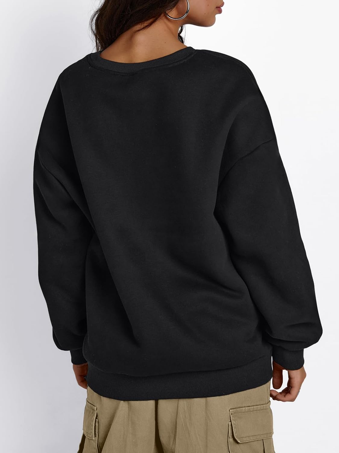 Trendy Queen Fleece Sherpa Lined Sweatshirts for Women 2025 Fall Fashion Winter Crewneck Pullover Hoodies Outfits Clothes