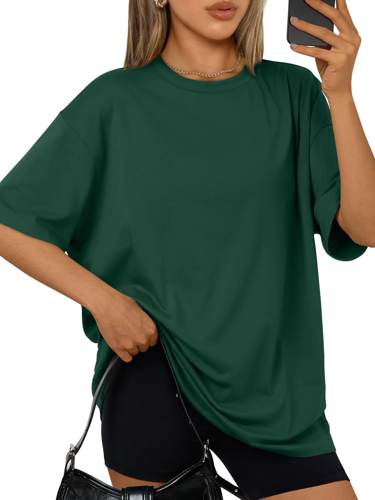 Trendy Queen Womens Oversized Summer T-Shirts Plus Size Short Sleeves Workout Tops