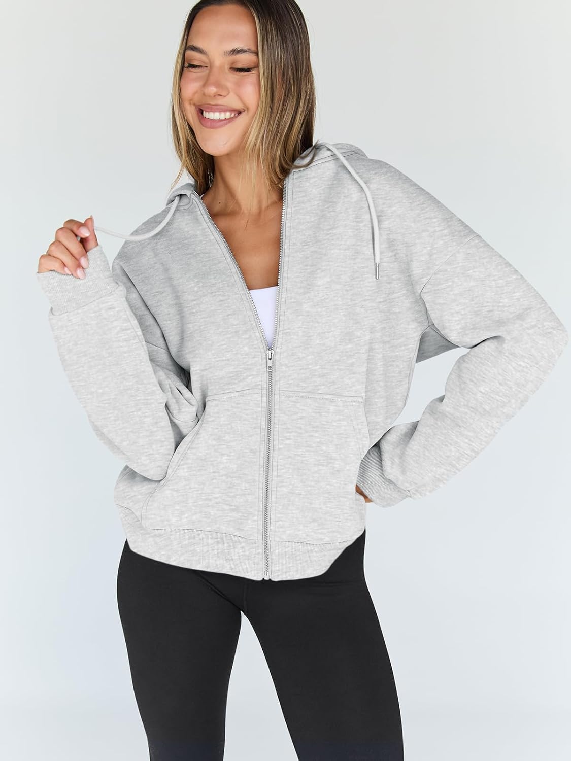 Trendy Queen Womens Zip Up Hoodies 2026 Oversized Sweatshirt