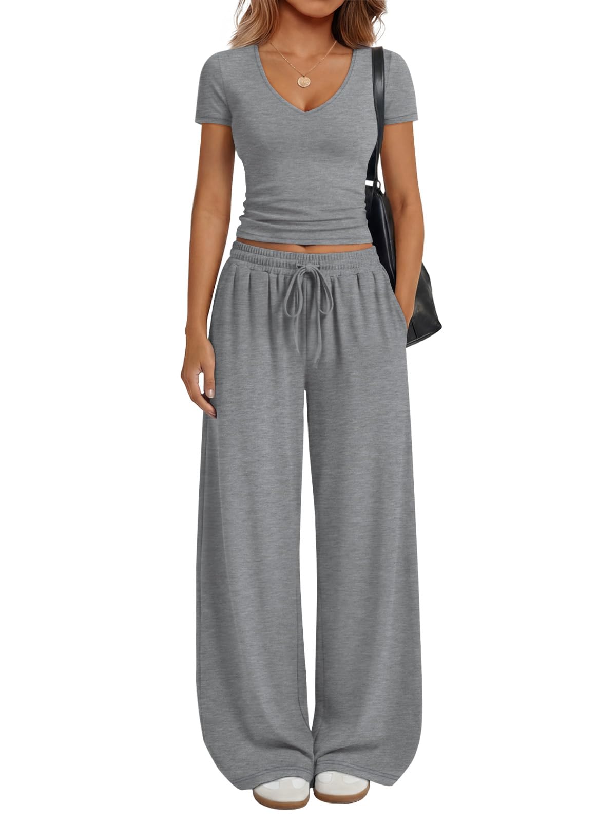 Trendy Queen 2 Piece Lounge Sets for Women Summer Outfits 2026 Fashion Two Piece Loungewear Spring Outfits Clothes