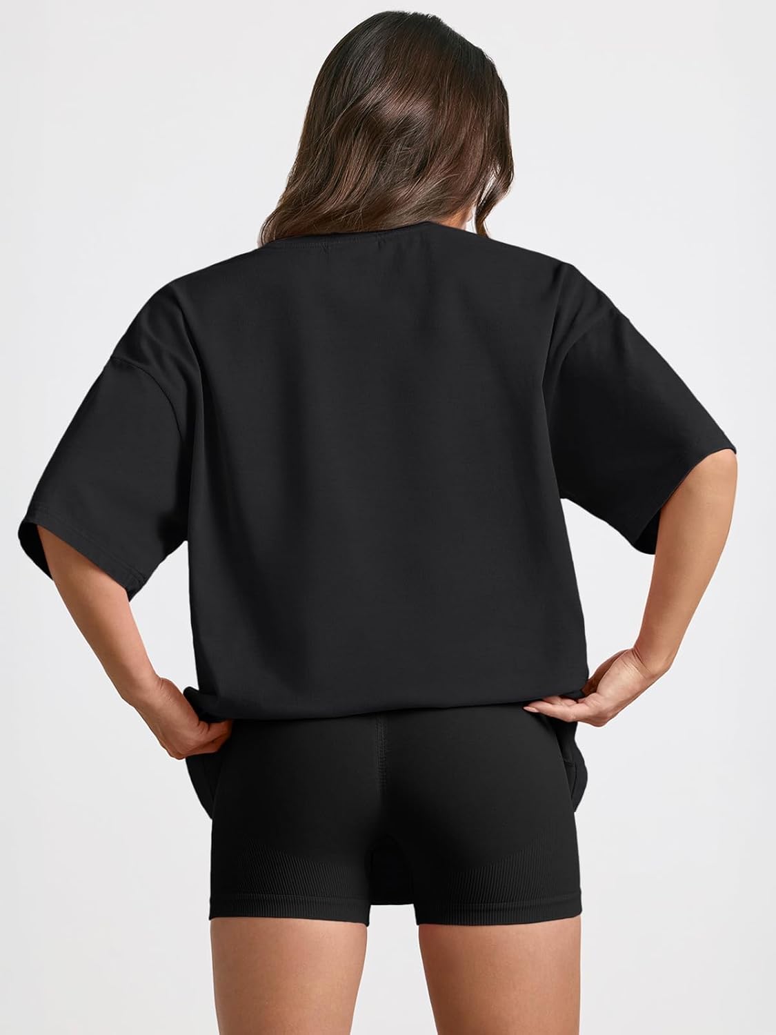 Trendy Queen Womens Oversized Summer T-Shirts Plus Size Short Sleeves Workout Tops