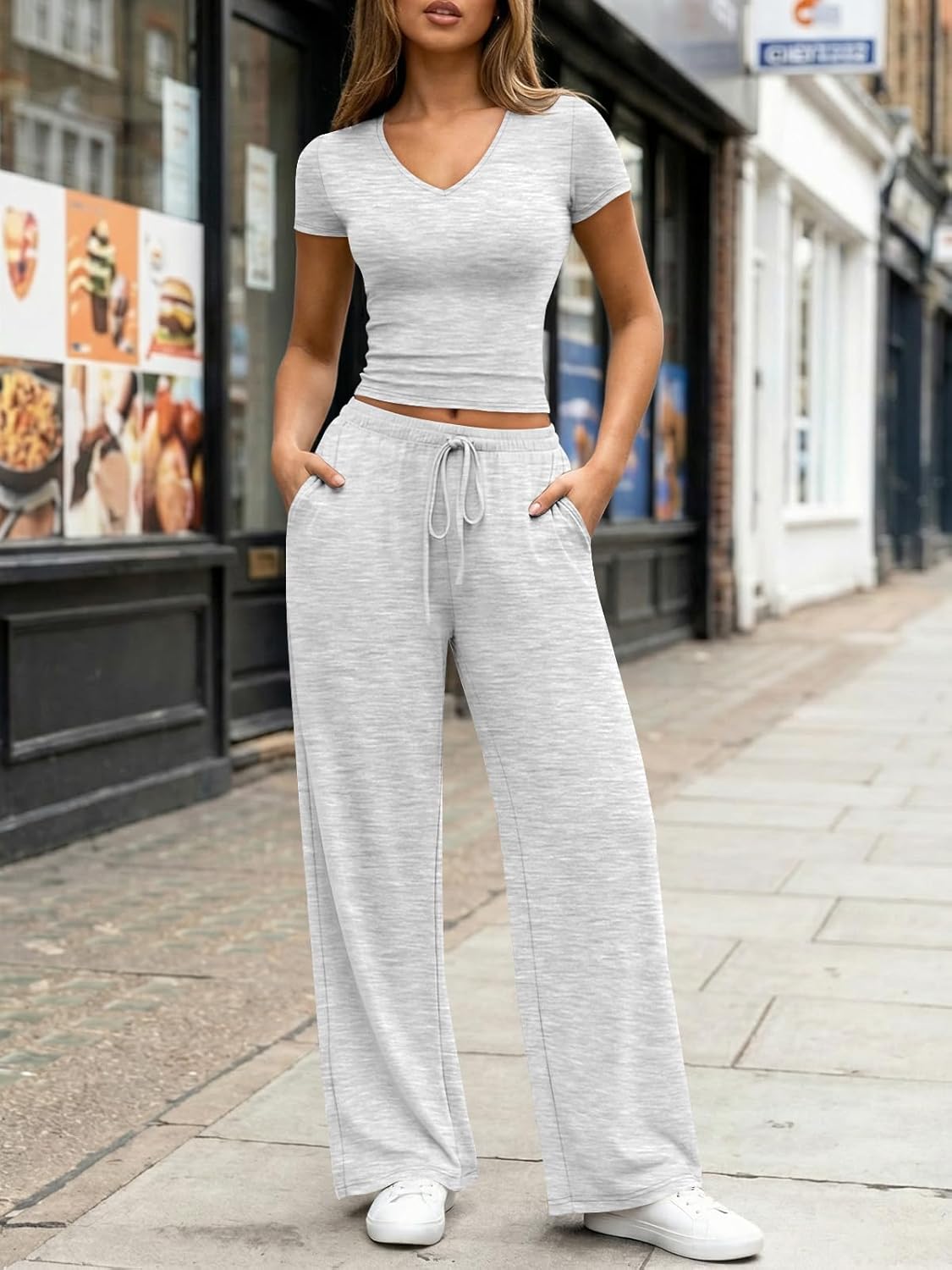 Trendy Queen 2 Piece Lounge Sets for Women Summer Outfits 2026 Fashion Two Piece Loungewear Spring Outfits Clothes