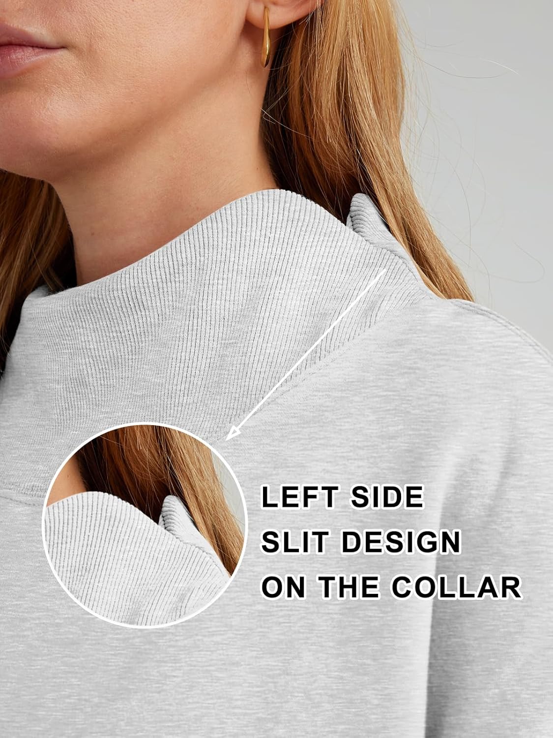 Trendy Queen Womens Oversized Sweatshirts Mock Neck Pullover Long Sleeve Tops Fall Fashion Outfits 2026 Clothes