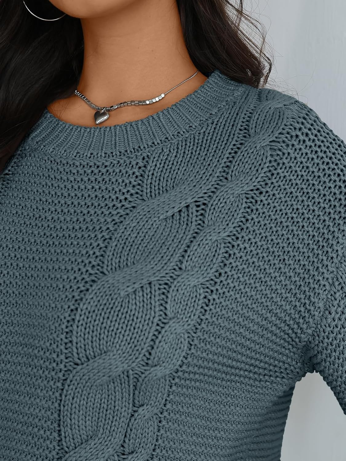 Trendy Queen Cable Knit Oversized Sweaters Womens Cozy Pullover Sweater Fall Winter Clothes