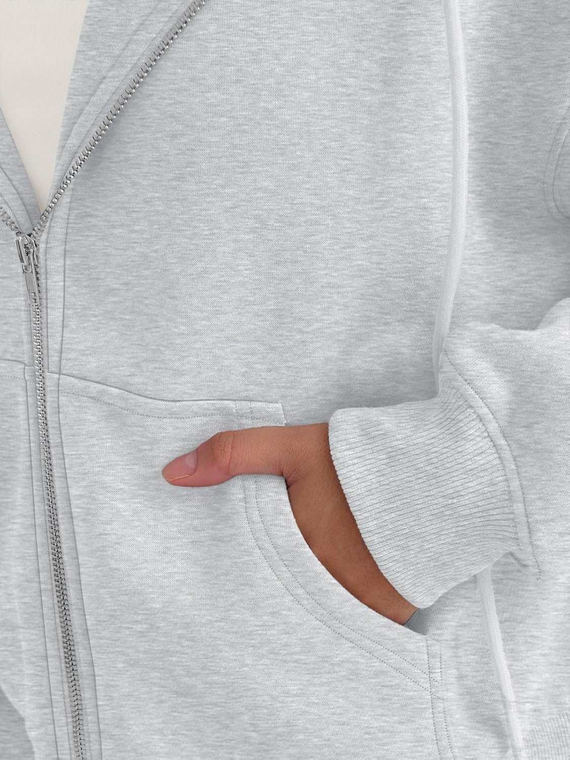 Trendy Queen Zip Up Hoodies For Women Cropped Sweatshirts Fall Fashion Outfits 2026 Y2k Fleece Teen Girls Clothes